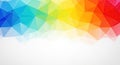 Vibrant geometric rainbow gradient with abstract polygonal shapes and clean white space Royalty Free Stock Photo