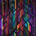 Vibrant geometric seamless texture