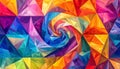 Vibrant Geometric Swirl Abstract Background Royalty Free Stock Photo