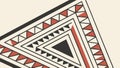 Vibrant Geometric Triangle Border, Abstract Tribal Inspired Pattern, vector design Generative AI Royalty Free Stock Photo
