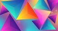 Vibrant Geometric Triangles Abstract Background Royalty Free Stock Photo
