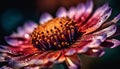 Vibrant gerbera daisy in soft focus meadow generated by AI