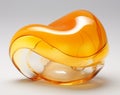 Vibrant glass sculpture in warm tones