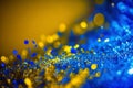 Vibrant Glitter: Bright Yellow and Electric Blue