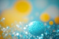 Vibrant Glittering Background: Sunshine Yellow and Sky Blue
