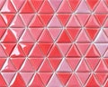 Vibrant Glossy Pink Red Geometric Triangle. Royalty Free Stock Photo