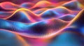Vibrant glowing digital waves forming abstract network surface Royalty Free Stock Photo