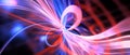 Vibrant glowing quantum mechanics widescreen background