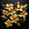 Vibrant Golden Flowers: Sculptural Reliefs And Hyperrealistic Murals