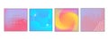 Vibrant gradient background set