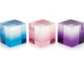 Vibrant gradient cube 3d rendering abstract digital art background design elements Royalty Free Stock Photo