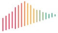 Vibrant gradient equalizer bars, symbolizing sound and music. vector design Generative AI Royalty Free Stock Photo