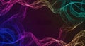 Vibrant Gradient Network Lines on a Dark Polygonal Background, Abstract Digital Flow Representing Data, Connectivity, and Royalty Free Stock Photo