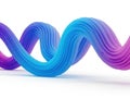 A vibrant gradient wave in 3d space Royalty Free Stock Photo