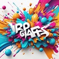 Vibrant Graffiti Festival Banner A Dynamic Texture Design for a Memorable Event Royalty Free Stock Photo