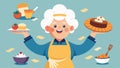 A vibrant granny puts her own spin on classic comfort food dishes adding a touch of sass and humor to her cooking show