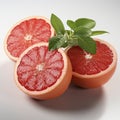 Vibrant Grapefruit Photography: Detailed 8k Raw Images On White Background
