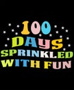 100 Days of School Fun Graphic Design Royalty Free Stock Photo