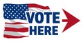 Vote Here - American Flag Design Royalty Free Stock Photo