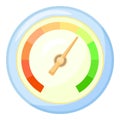 Colorful performance metric gauge illustration Royalty Free Stock Photo