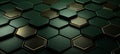 Vibrant green abstract background with hexagonal elements and captivating visual patterns