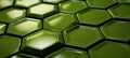 Vibrant green abstract background with interconnected hexagonal elements and geometric patterns Royalty Free Stock Photo