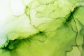 Vibrant Green alcohol ink abstract background. Fresh Lime ethereal painting. Hand painted ink texture. Modern art Royalty Free Stock Photo