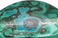 Vibrant Green and blue malachite chrysocolla cabochon polished crystal