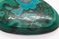 Vibrant Green and blue malachite chrysocolla cabochon polished crystal