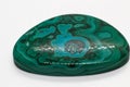 Vibrant Green and blue malachite chrysocolla cabochon polished crystal