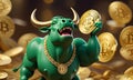 Bullish Bitcoin Mascot AI Generative Royalty Free Stock Photo