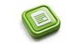 Green Glossy Document Icon App Button Royalty Free Stock Photo