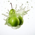 Vibrant Green Fruit Splash A Technological Design Inspired By Graflex Speed Graphic