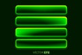 Vibrant green glowing rectangle buttons, perfect for modern UI design elements or abstract backgrounds. Royalty Free Stock Photo