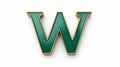 Vibrant green letter w on white striking visual for modern design and branding Royalty Free Stock Photo