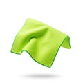 A vibrant green microfiber cloth Royalty Free Stock Photo