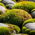 Scene captures the intricate texture and lushness of the moss Royalty Free Stock Photo
