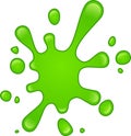Vibrant green paint is splashing dynamically against a clean white backdrop, creating an energetic and eye catching