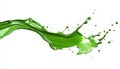 Vibrant Green Paint Splatter Against A Clean White Background Creating A Striking Contrast And Royalty Free Stock Photo