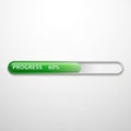 A vibrant green progress bar with a textured surface indicating completion Royalty Free Stock Photo