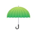 Vibrant Green Umbrella with Hook Handle for Weather Protection Royalty Free Stock Photo