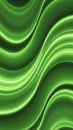 Vibrant Green Wavy Lines with Bright Glowing Edges on a Dark Background abstract Royalty Free Stock Photo