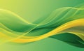 Vibrant Green and Yellow Abstract Waves Royalty Free Stock Photo