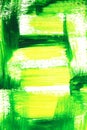 Vibrant green and yellow brush strokes