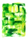 Vibrant green and yellow oil painting