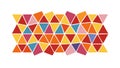 Vibrant Grid of Colorful Geometric Triangles, vector design Generative AI Royalty Free Stock Photo
