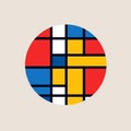 Vibrant Gueuze Logo Inspired By Mondrian\'s Modern Art