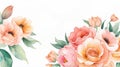Vibrant Hand-Painted Watercolor Floral Background.
