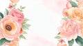 Vibrant Hand-Painted Watercolor Floral Background.