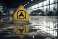 Vibrant Hazardous Materials Sign on Modern Industrial Background Royalty Free Stock Photo